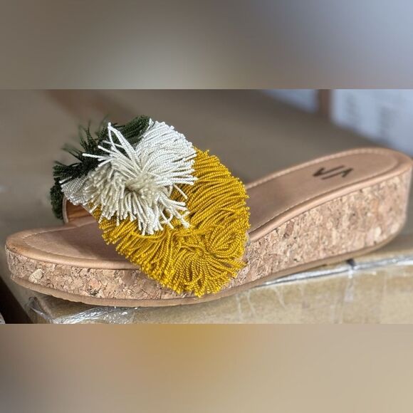 Silvia Cobos Mambo Slip-On Platform Sandal Green NIB Size 10 - Picture 4 of 4